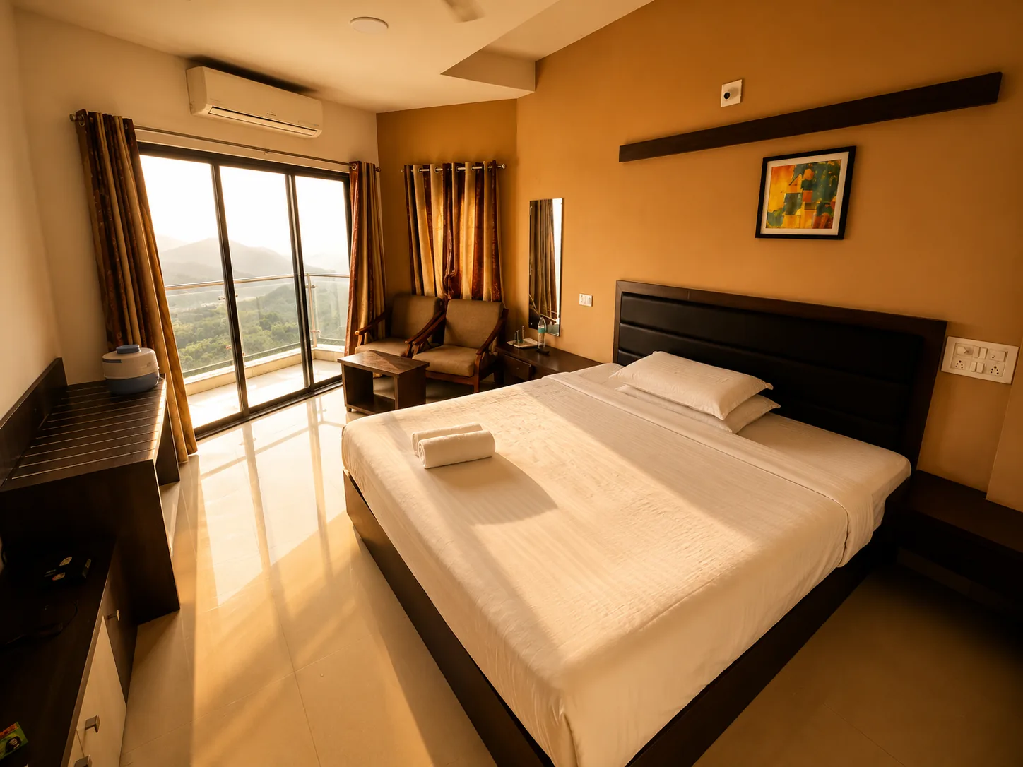 Warm premium guest room at Toran Hill Resort