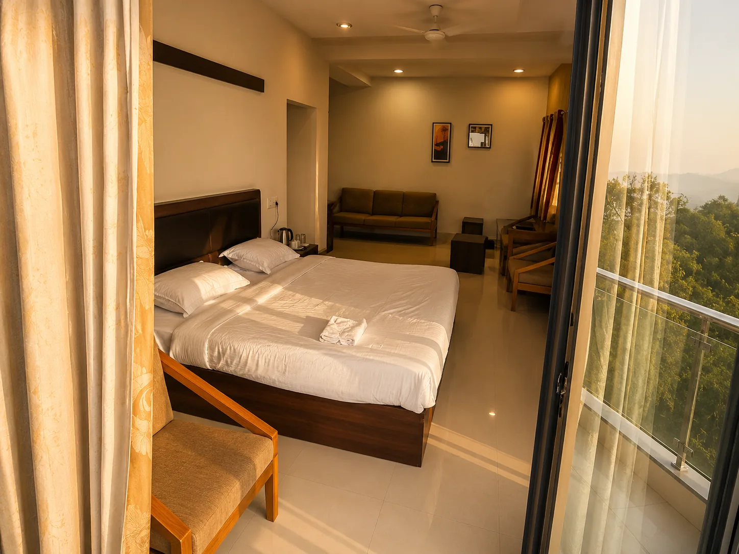 Twin-bed guest room