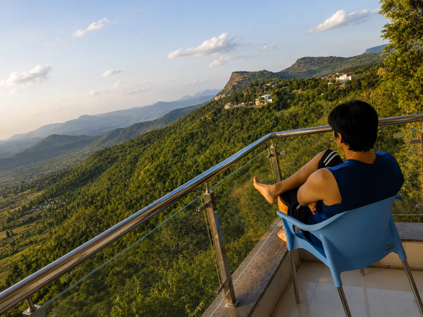 Sunset view from a Toran Hill Resort balcony
